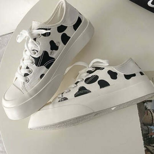 Cow pattern sneakers