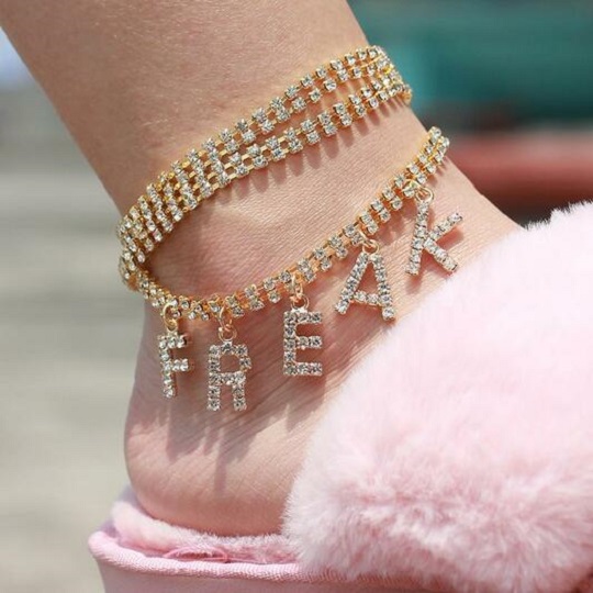 y2k freak ankle bracelet