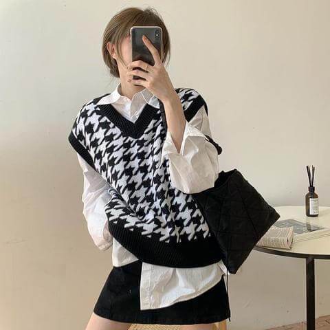 AESTHETIC KNITTED LOOSE SWEATER