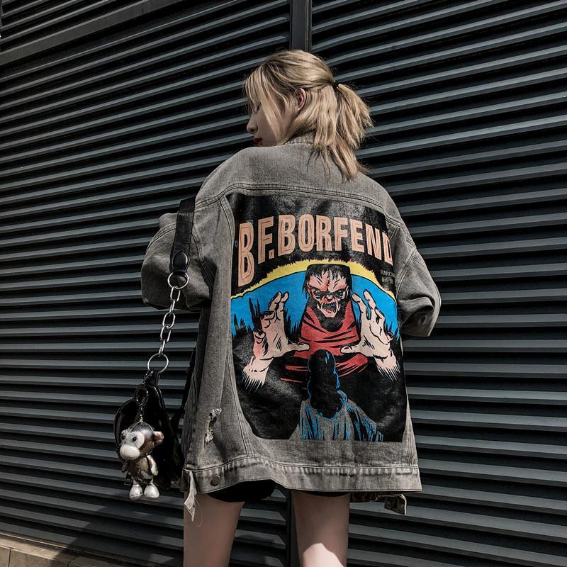 DEMON PRINT DEMIN JACKET