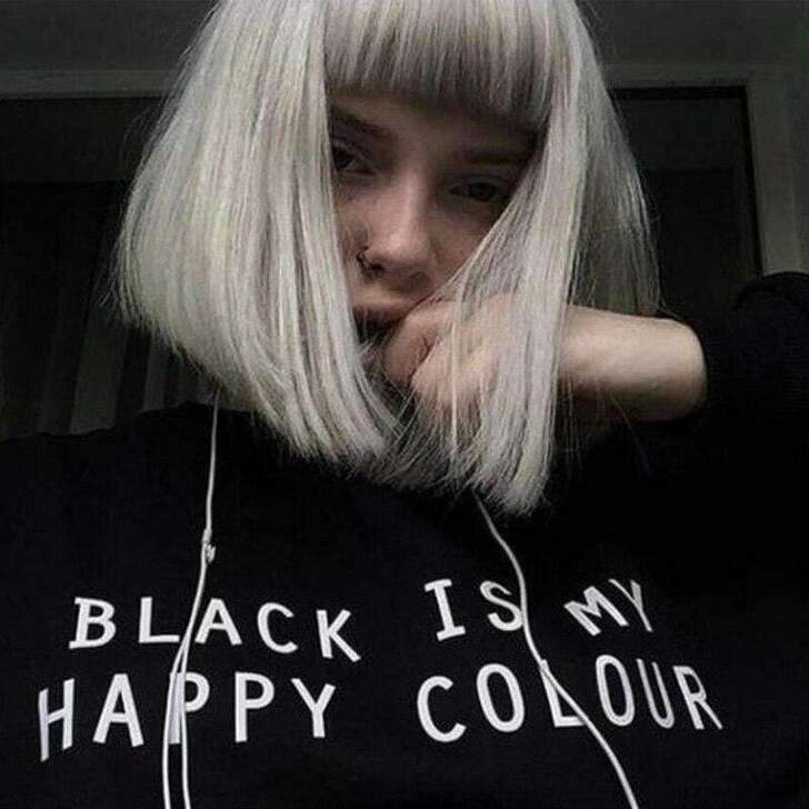 BLACK IS MY HAPPY COLOUR SWEATSHIRT