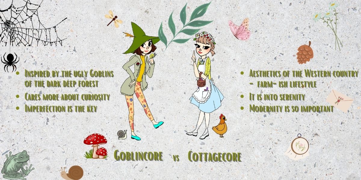 The difference between Goblincore and Cottagecore