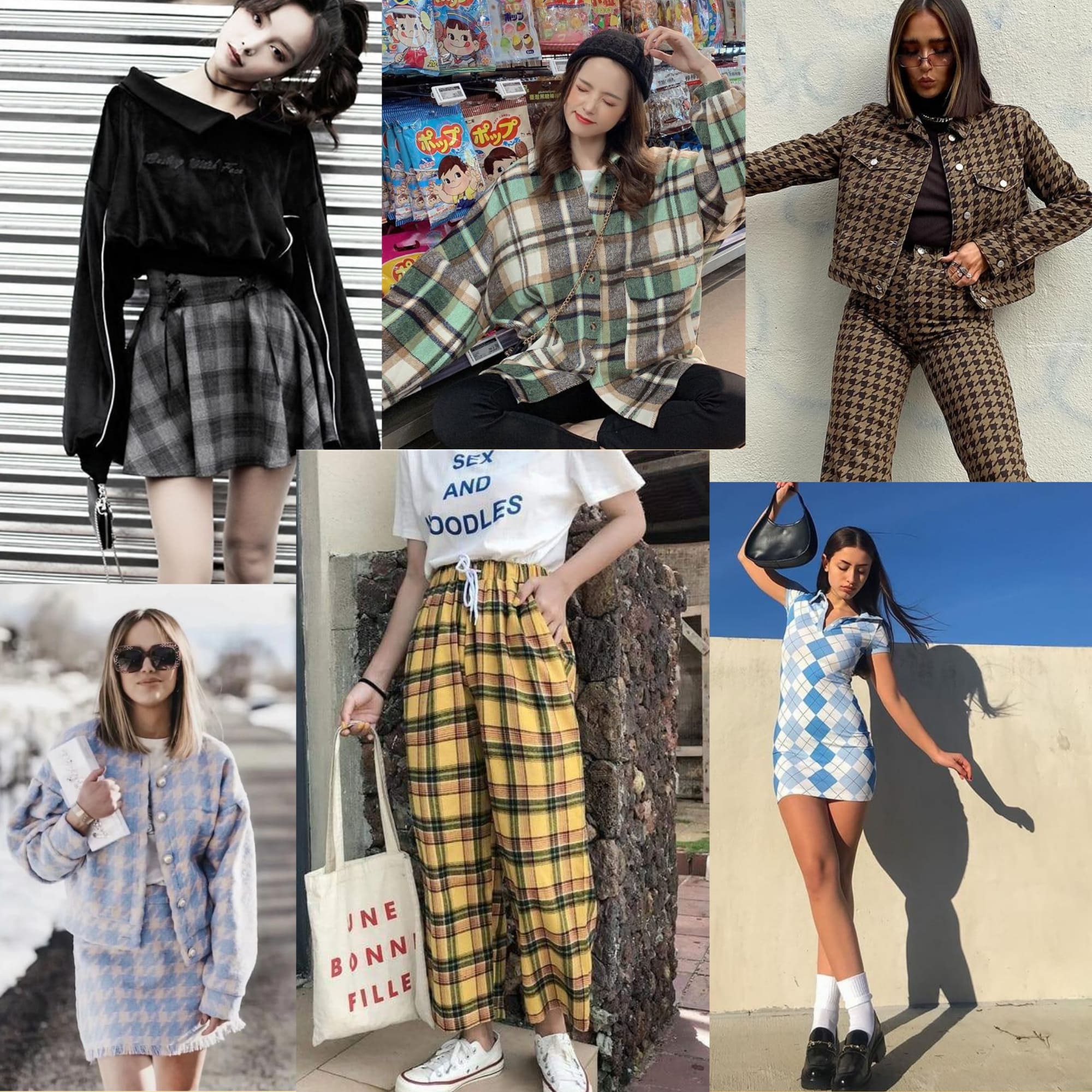 aesthetic plaid outfit ideas 