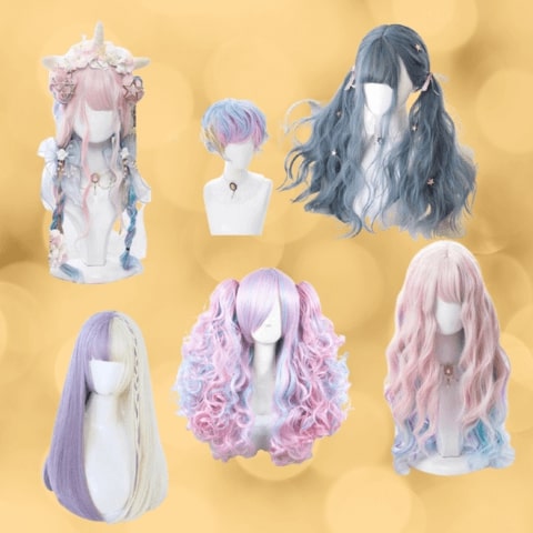 pastel goth hairstyle wigs