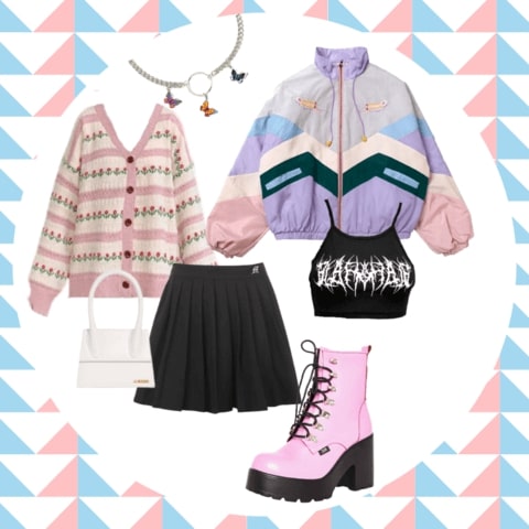 pastel goth style outfit ideas