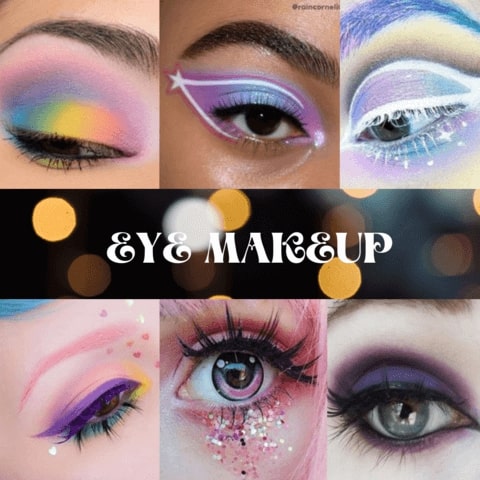 pastel goth girl eye makeup 