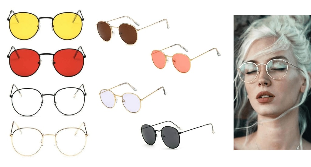 aesthetic round sunglasses