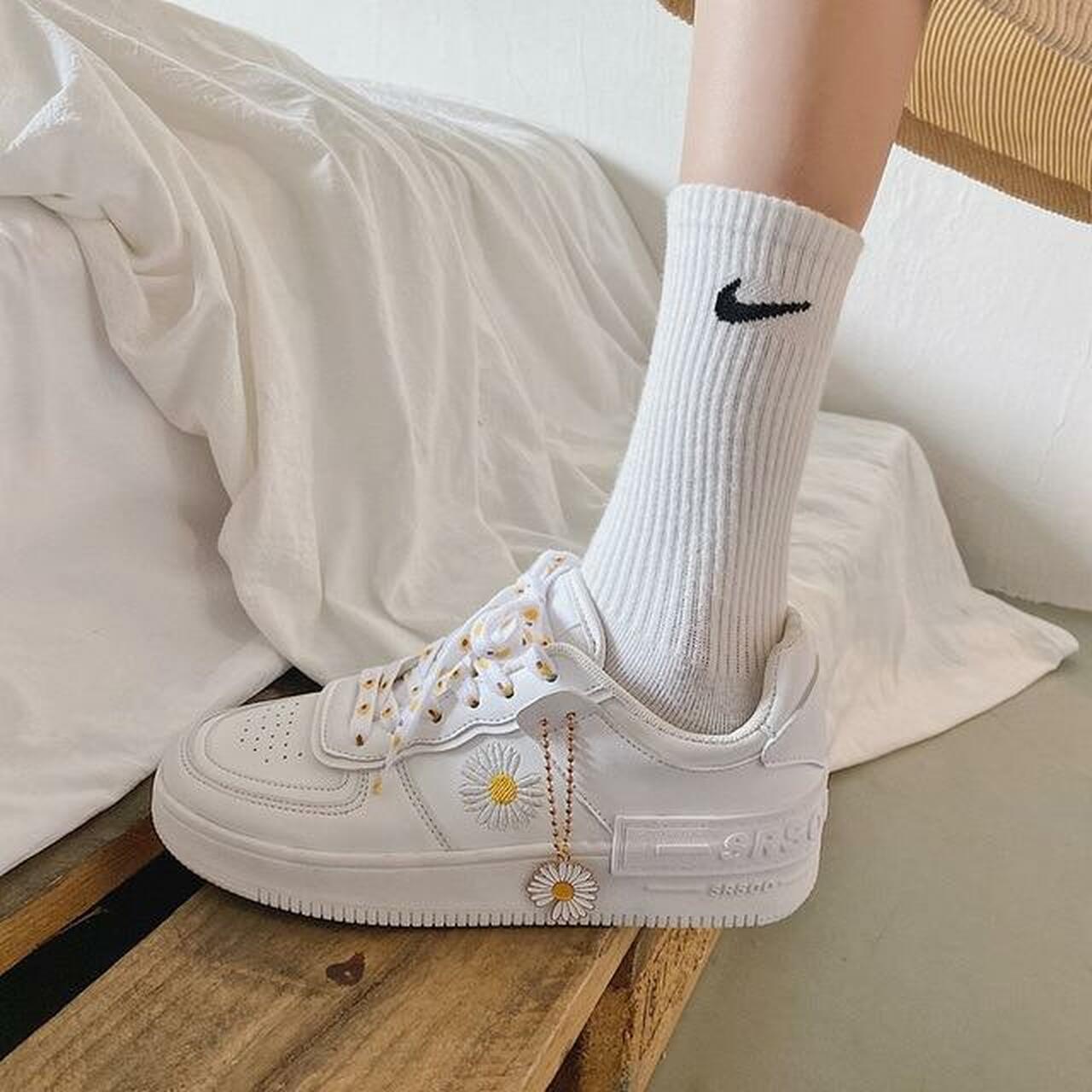 Indie aesthetic customized daisy sneakers