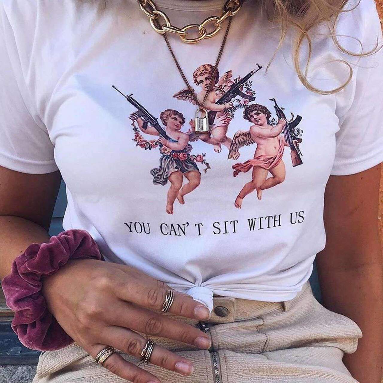 YOU CAN'T SIT WITH US TEE